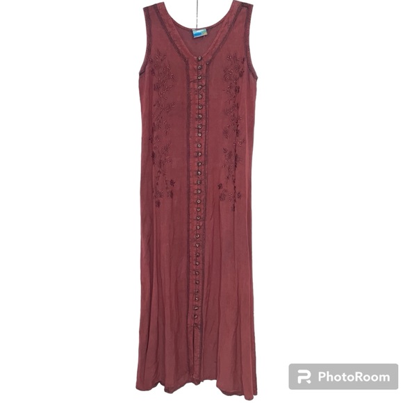 India Boutique free size burgundy jumper dress - Picture 1 of 14